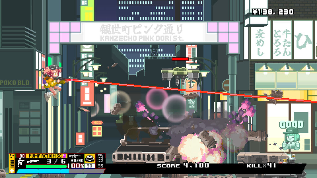 Nitro-Express（ナイトロ-エクスプレス）3-1024x576 kawaii2Dガンアクションゲーム - 『Nitro Express（ナイトロ エクスプレス）』ピクセルアートの美少女キャラクターがアサルトウェポンを撃ちまくる！
