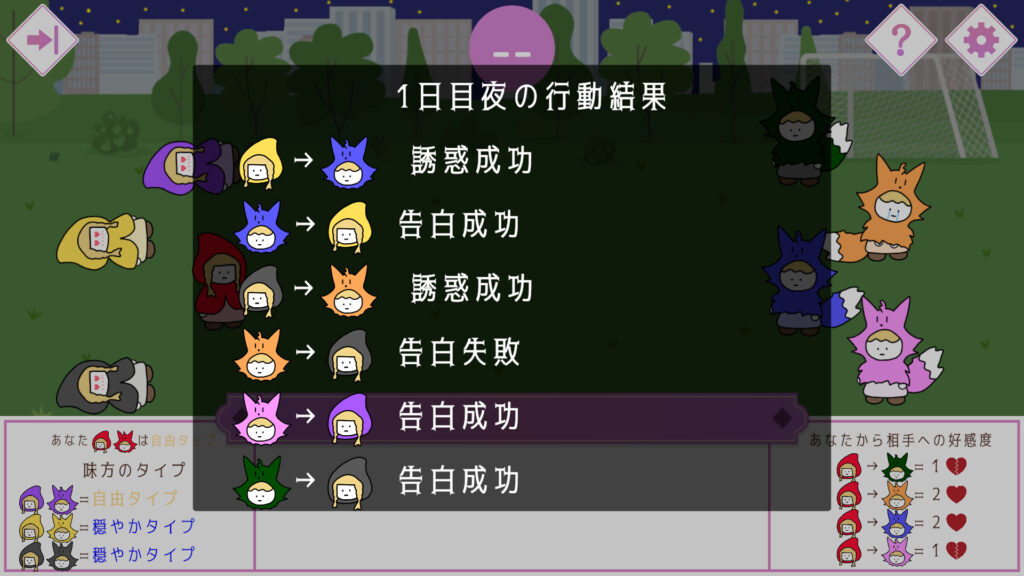 Beguile5-1024x576 告白は武器だ! - 『Beguile』告白の結果で勝敗が決まるコマンド制オンラインPvPパーティーゲーム