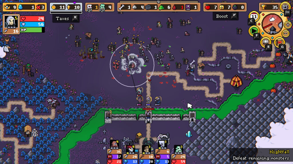 Super-Fantasy-Kingdom-スーパー・ファンタジー・キングダム5-1024x576 築け、守れ、燃え尽きても - 『Super Fantasy Kingdom スーパー・ファンタジー・キングダム』終わりなき王国再建物語のローグライト×都市建設シミュレーション